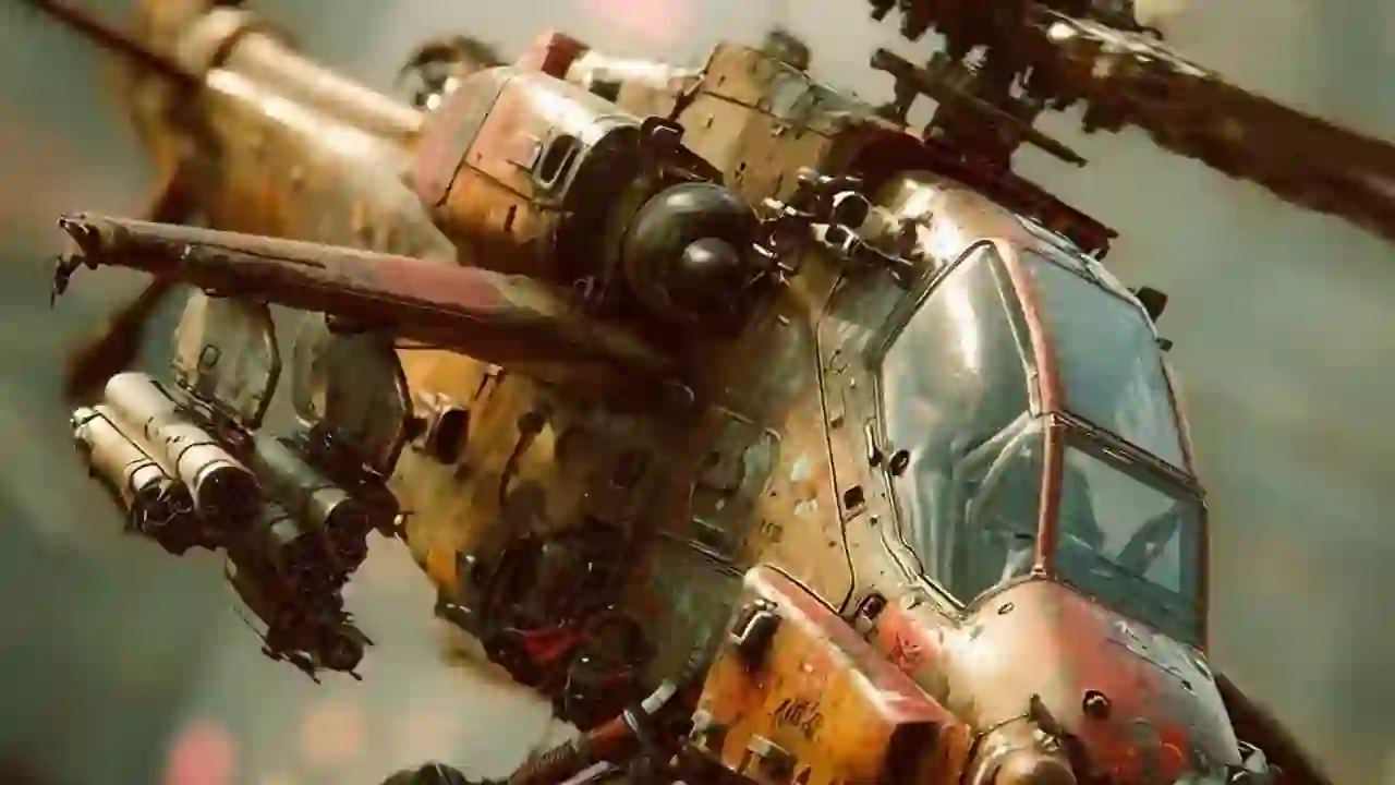 Seedance 1.5 example — a cinematic attack-helicopter shot for film and trailers