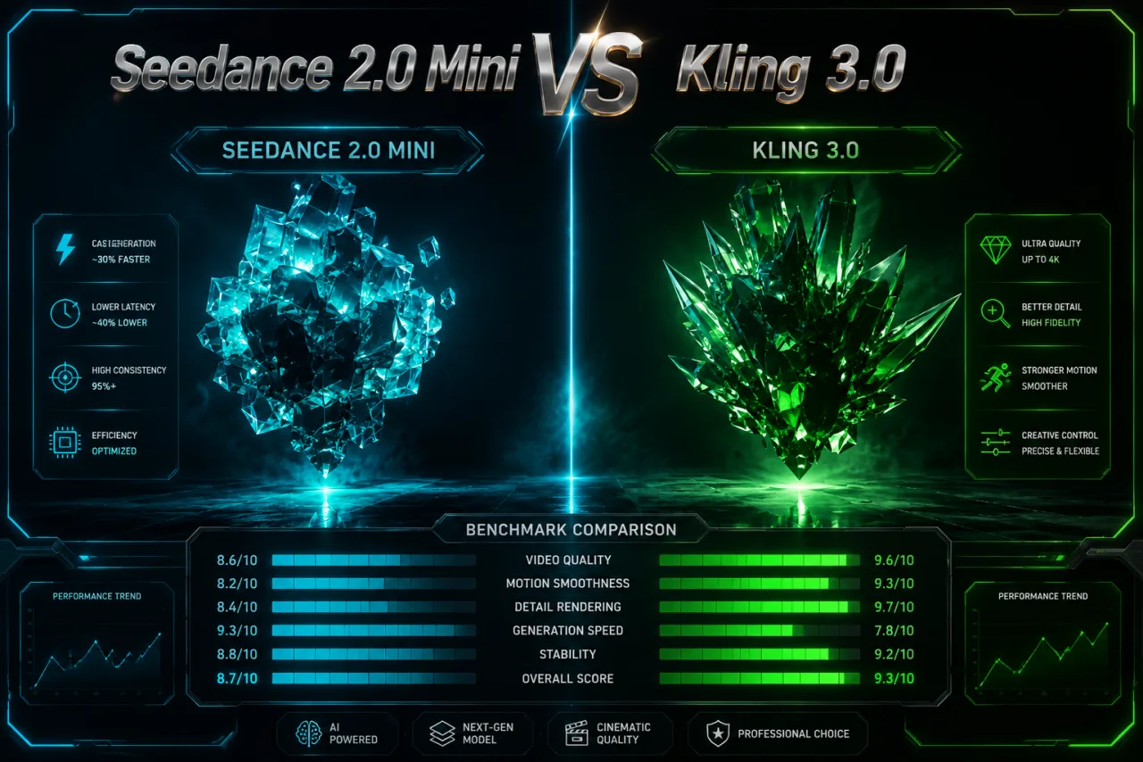Seedance 2.0 Mini vs Kling 3.0 — 8-round AI video showdown